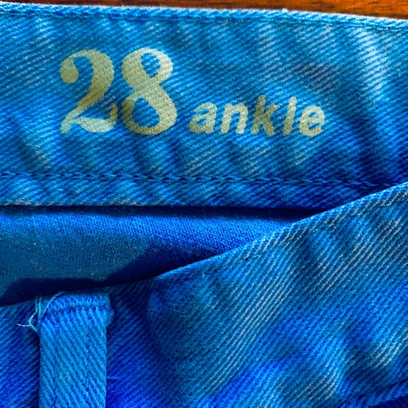 J. Crew Toothpick Skinny Jeans Ankle, Royal Blue, size 27 - Picture 5 of 6